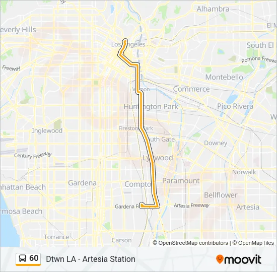 60 Bus Line Map