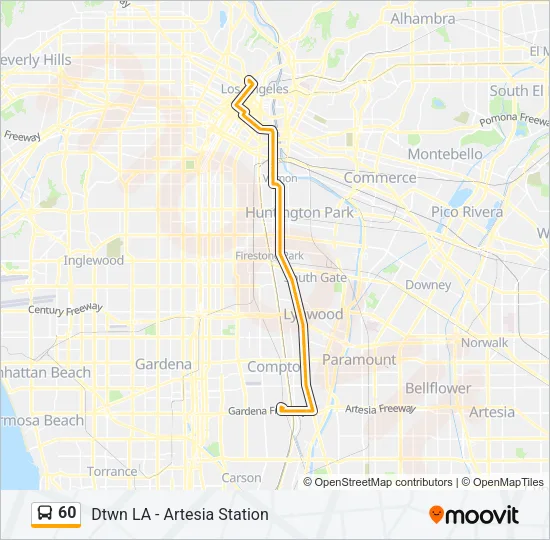 60 Bus Line Map