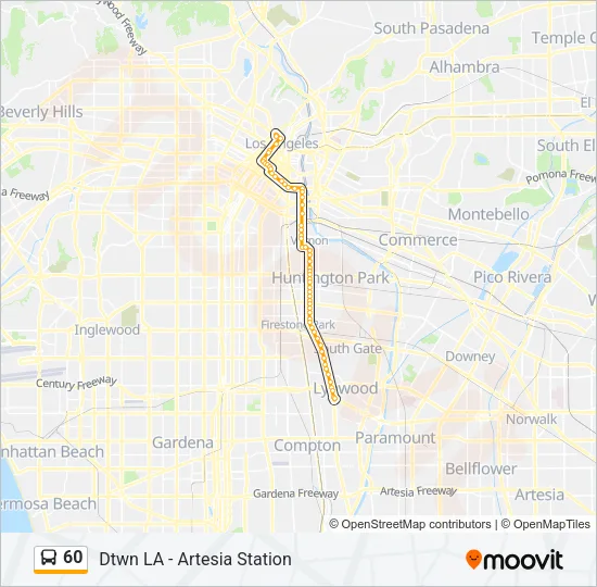 60 Bus Line Map