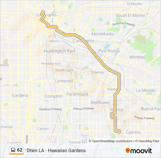 62 Bus Line Map