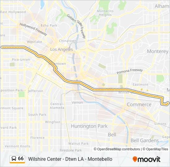 66 Bus Line Map