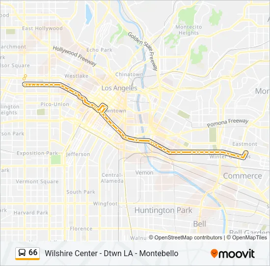66 Bus Line Map