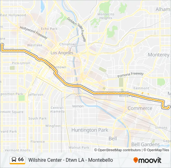 66 Bus Line Map
