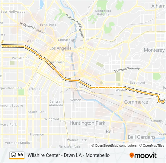 66 Bus Line Map