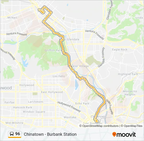 96 Bus Line Map