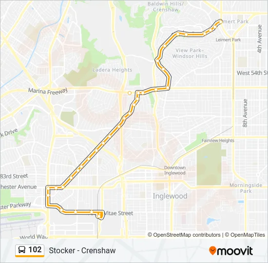 102 Bus Line Map
