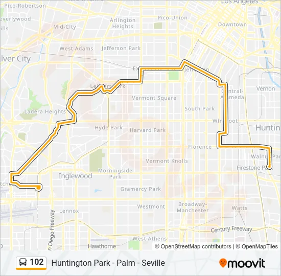 102 Bus Line Map