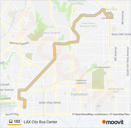 102 Bus Line Map