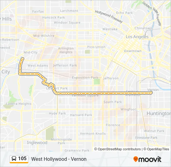 105 Bus Line Map