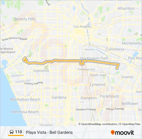 110 Bus Line Map