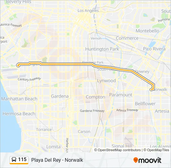 115 Bus Line Map