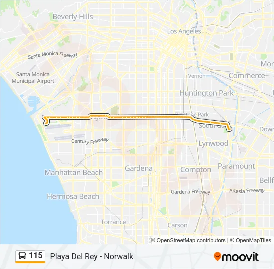 115 Bus Line Map