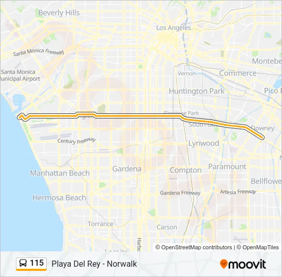 115 Bus Line Map