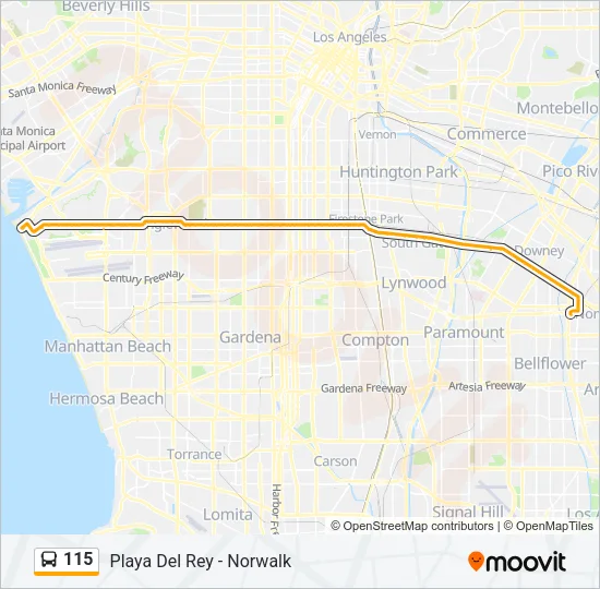 115 Bus Line Map