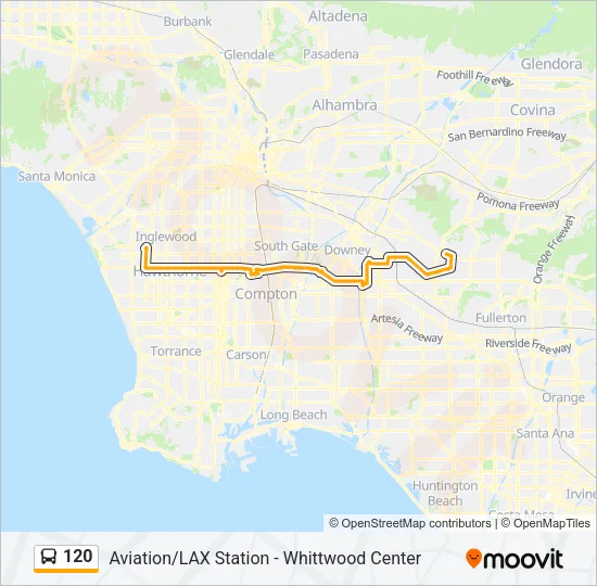 120 Bus Line Map