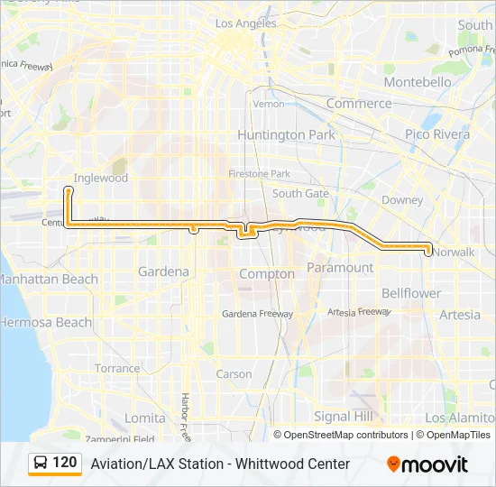 120 Bus Line Map