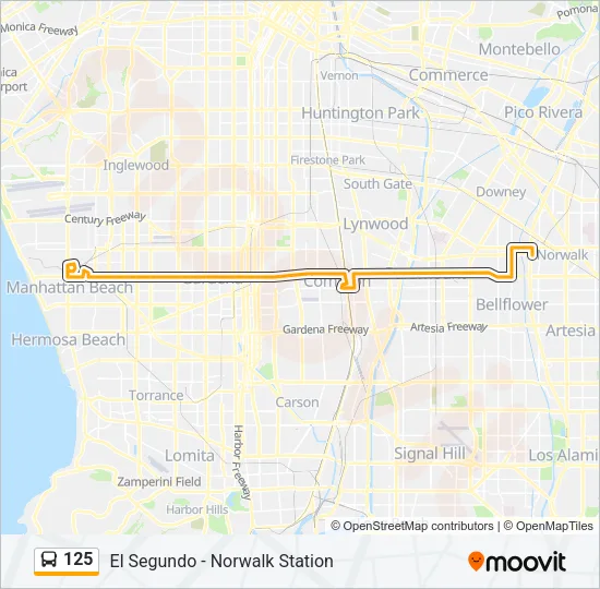 125 Bus Line Map