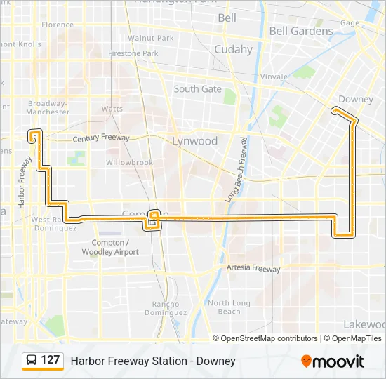 127 Bus Line Map
