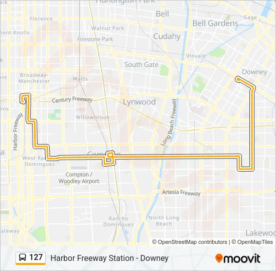 127 Bus Line Map