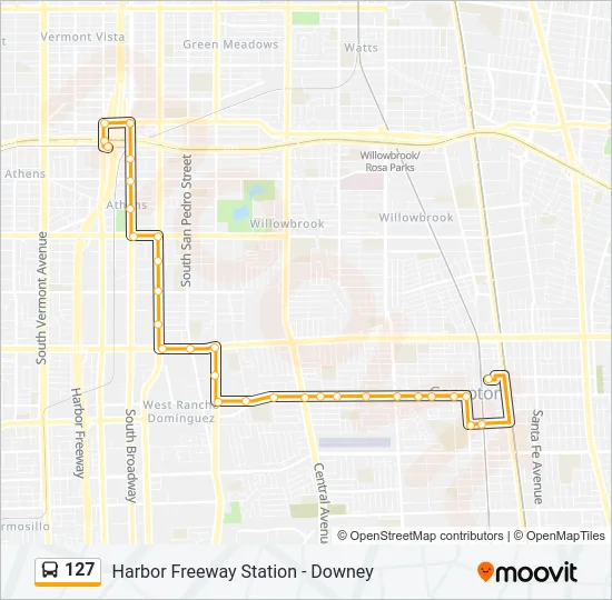 127 Bus Line Map