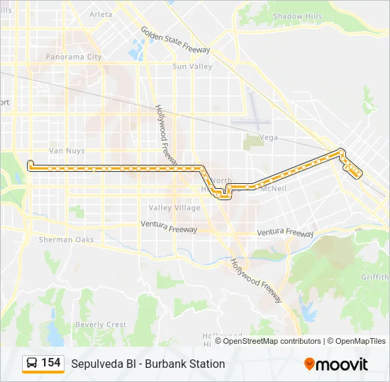 154 Bus Line Map
