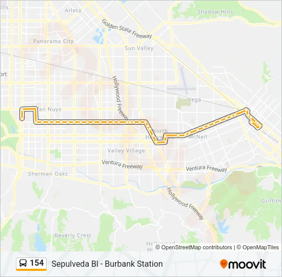 154 Bus Line Map