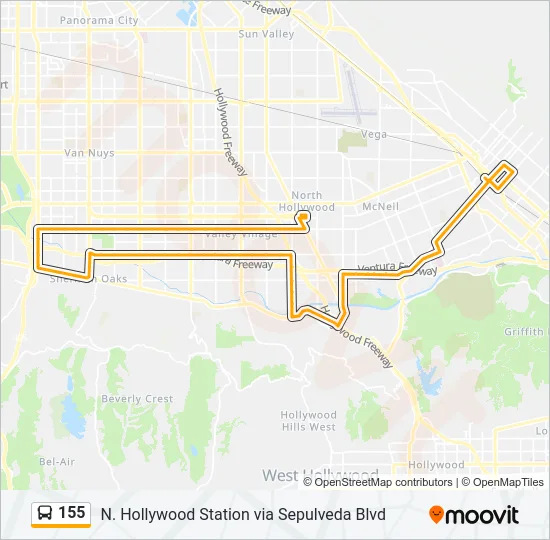 155 Bus Line Map