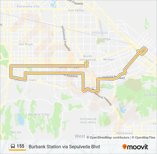 155 Bus Line Map