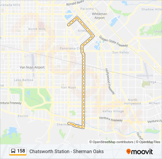 Mapa de 158 de autobús