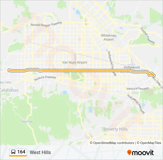 164 Bus Line Map