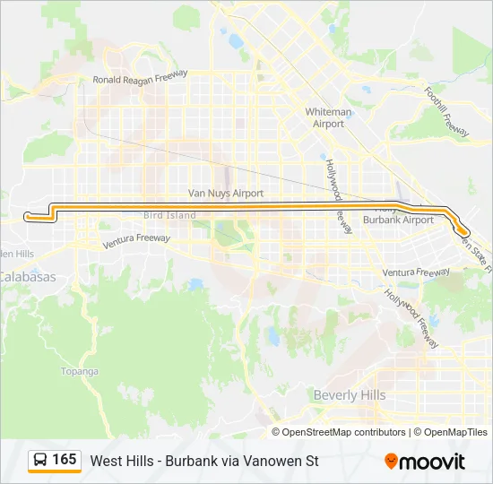 165 Bus Line Map