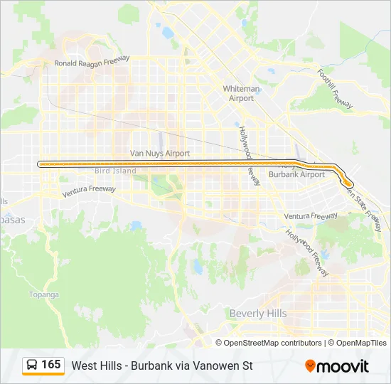 165 Bus Line Map