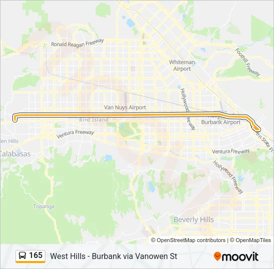 165 Bus Line Map