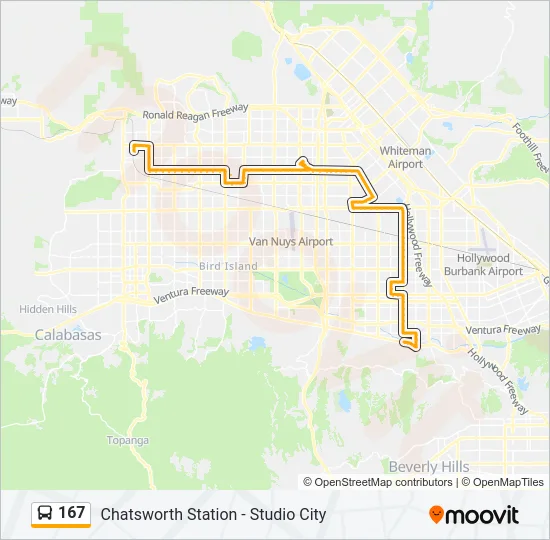 167 Bus Line Map