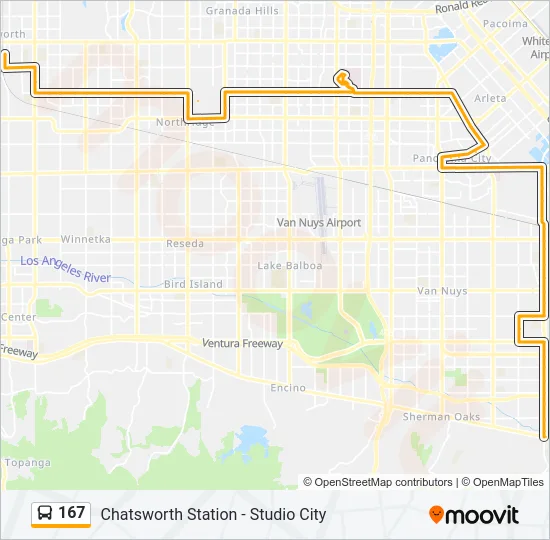 167 Bus Line Map