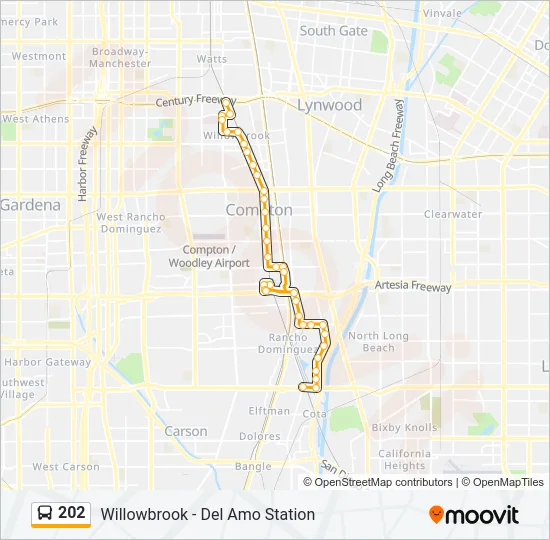 202 Bus Line Map