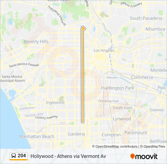 204 Bus Line Map