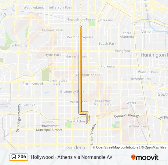 206 Bus Line Map