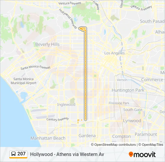 207 Bus Line Map
