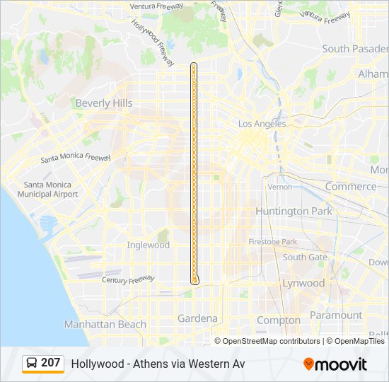 207 bus Line Map