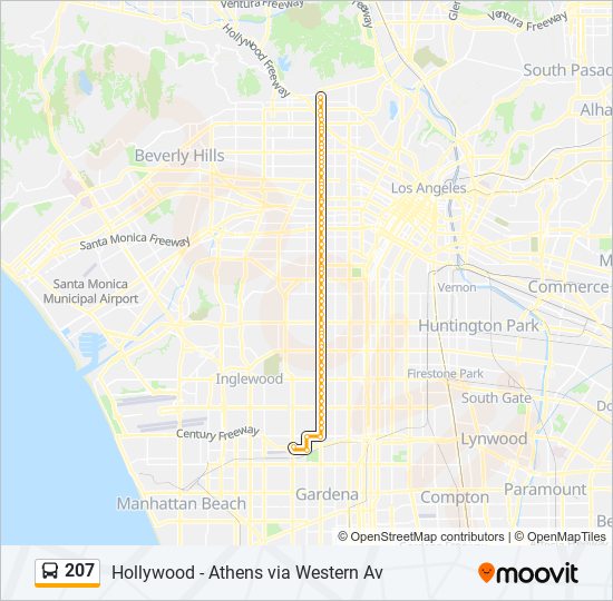 207 bus Line Map