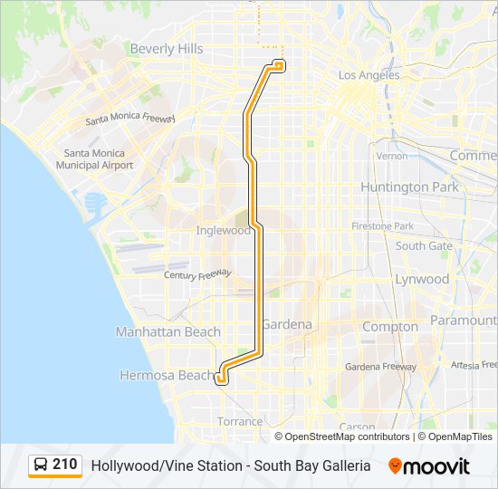 210 Bus Line Map