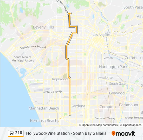 210 Bus Line Map