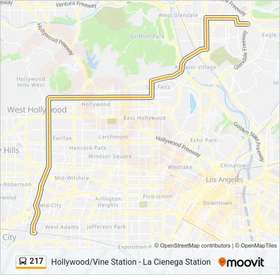 217 Bus Line Map