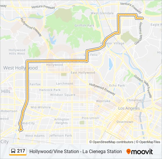 217 Bus Line Map