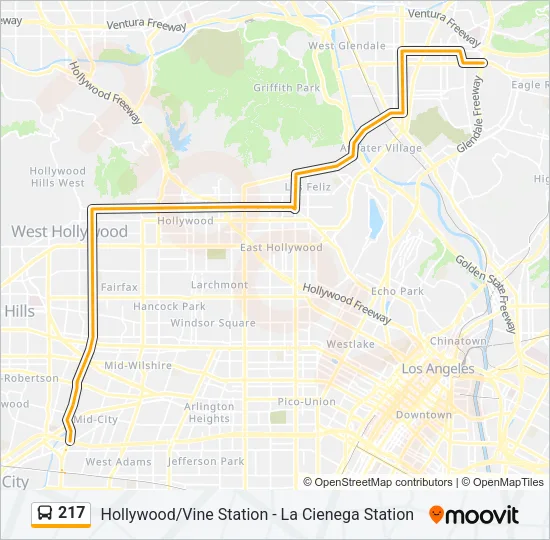 217 Bus Line Map