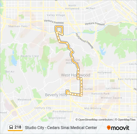 218 Bus Line Map
