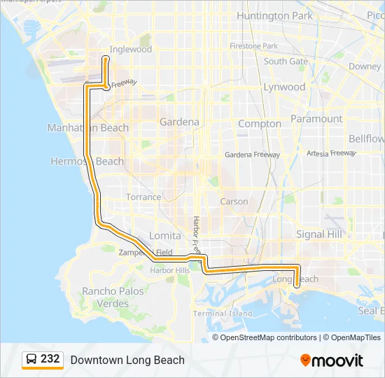 232 Bus Line Map