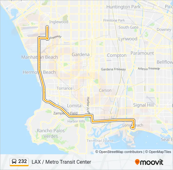 232 Bus Line Map