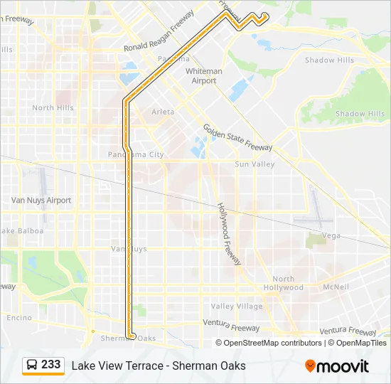 233 Bus Line Map